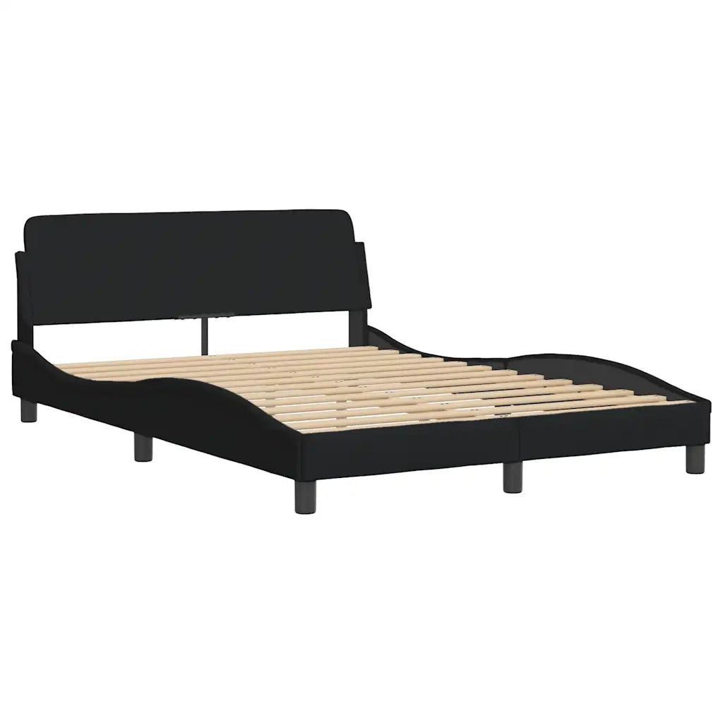 Giroletto con LED senza Materasso Nero 140x190 cm in Tessuto 3310666