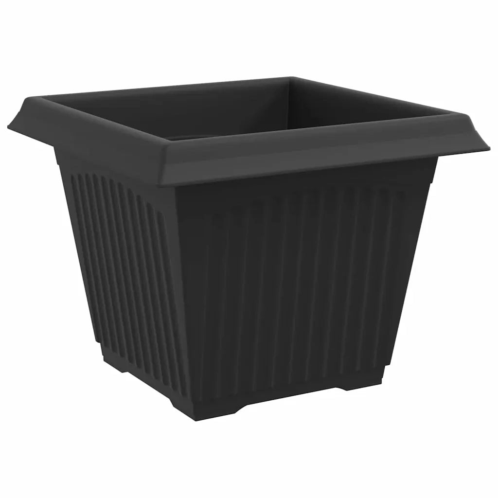 Fioriere | Cassetta per fiori | Vasi per Piante 24 pz Nero 28,5 x 28,5 x 22 cm Plastica