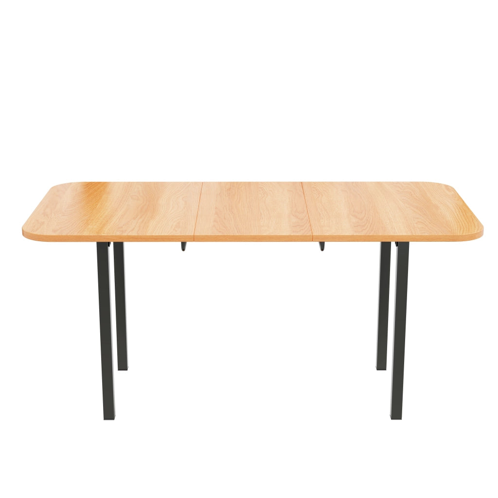 Tavolo da Pranzo Allungabile in Legno Naturale 120-160 cm ¨C Xylo ¨C Rettangolare, 4-6 Persone