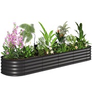 Fioriera rialzata modulare in acciaio per orto ¨C Xylo ¨C 240x62x30 cm grigio