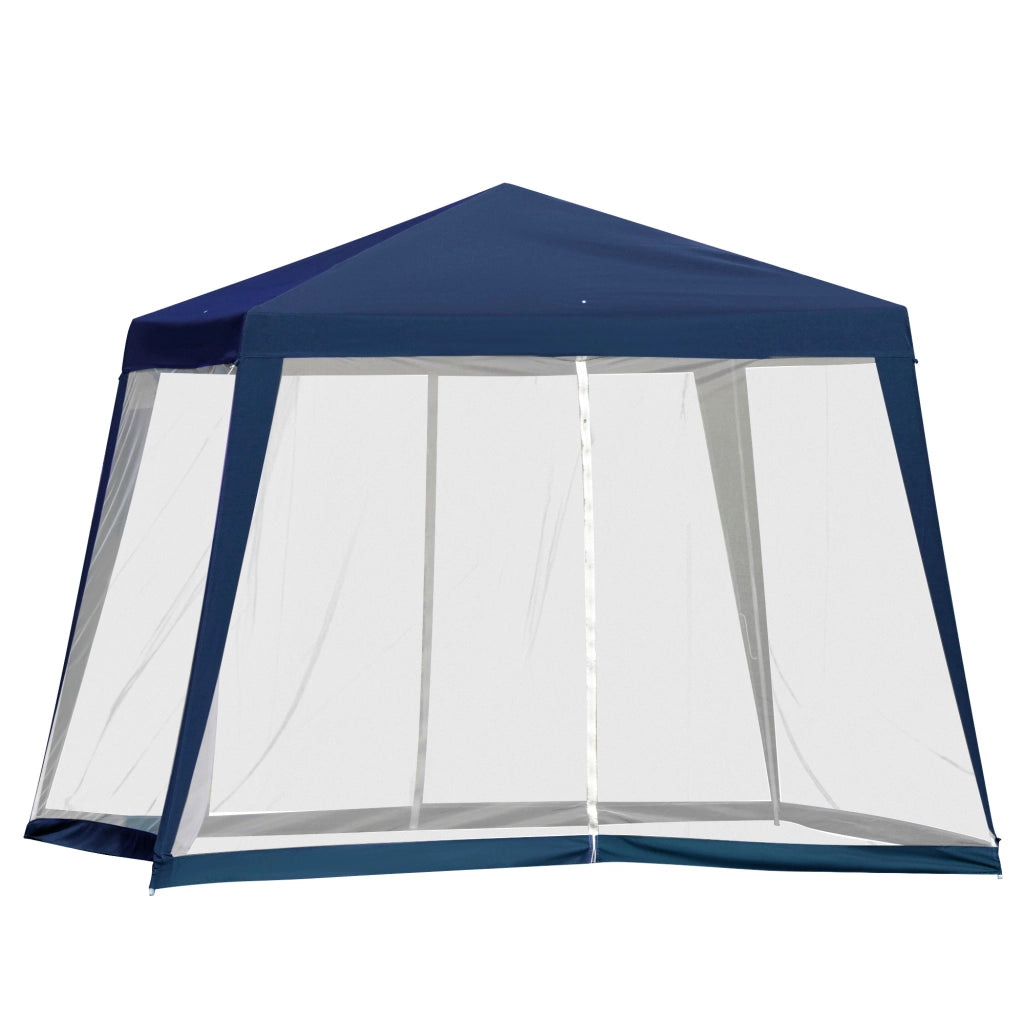 Gazebo da Giardino 3x3 m con 4 Pannelli Laterali Zanzariera Impermeabile Protezione UV ¨C Xylo ¨C Blu