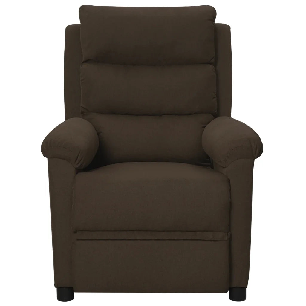 Poltrona Massaggiante Marrone Scuro in Tessuto 342356