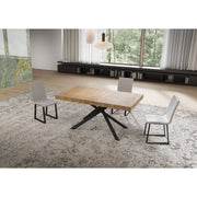 Tavolo allungabile 160/244x80 cm Niket telaio Antracite - Noce