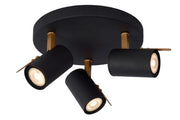 Lucide Grony plafoniera LED nera 3xGU10 5W 2200-3000K