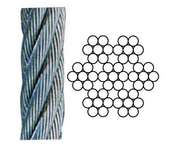 BLINKY 899004 Fune in Acciaio Inox 49 Fili AISI 316 Diametro 4 mm Lunghezza 100 m colore Grigio