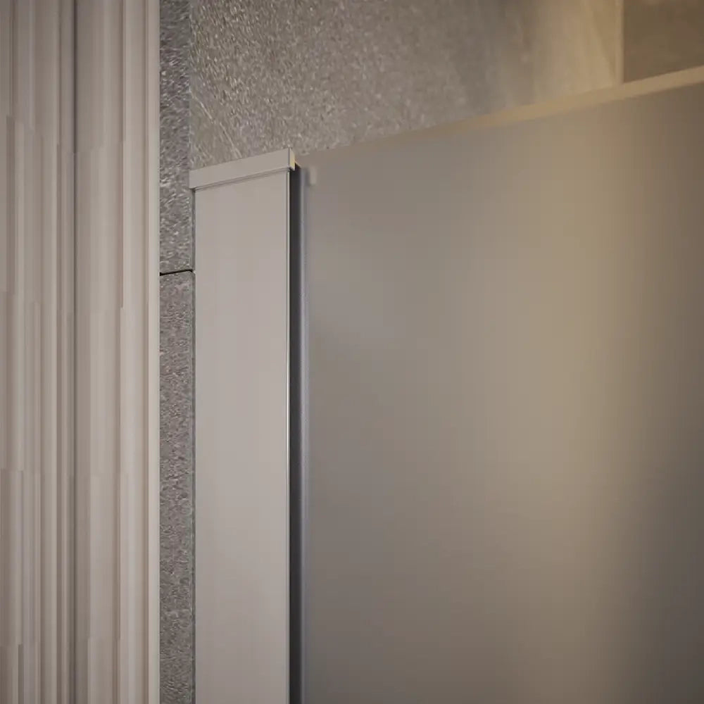 Doccia walk-in 100cm + anta 30cm vetro temperato anticalcare 10mm opaco profili cromo | Naxos