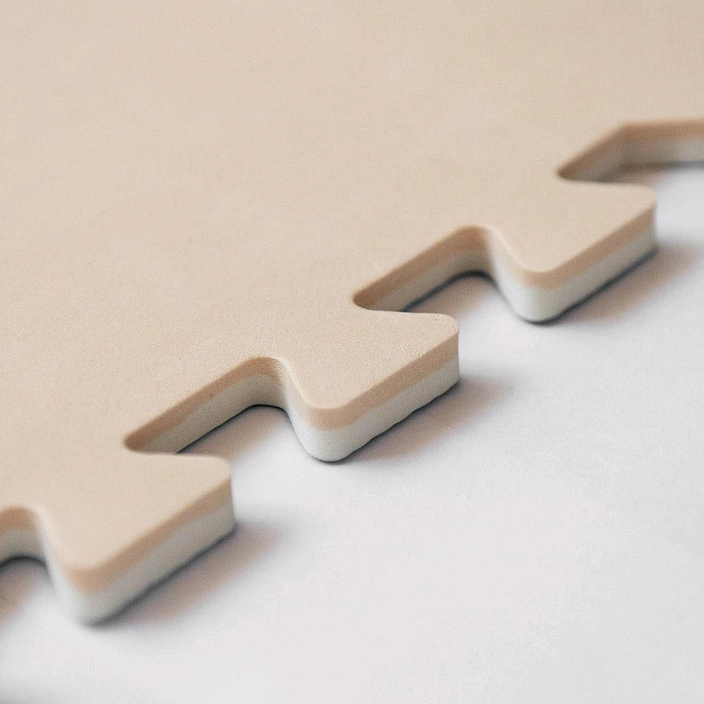 Tappeto Tappetino Mattonella Puzzle Morbido NOCE EFFETTO LEGNO 60x60x1 cm Per Bambini 4 pz
