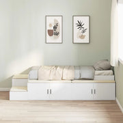 Struttura letto con contenitore Bianco 80 cm Legno multistrato 3335573