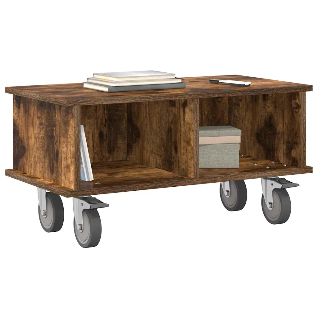 Supporto TV-Credenza per TV-Mobile TV Rovere fum¨¦ 68,5 x 35 x 35 cm Legno multistrato