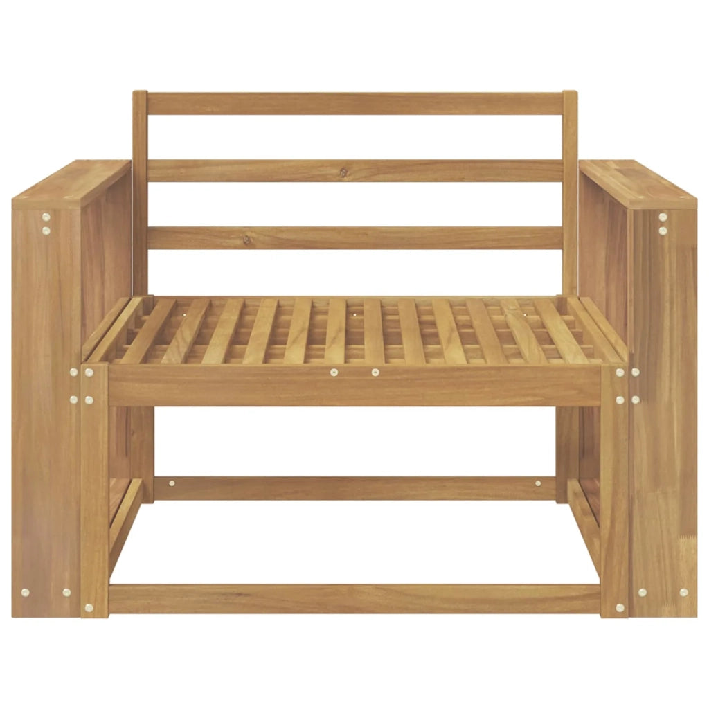 Divano centrale per esterno Legno di Acacia Massello Bianco 3439013