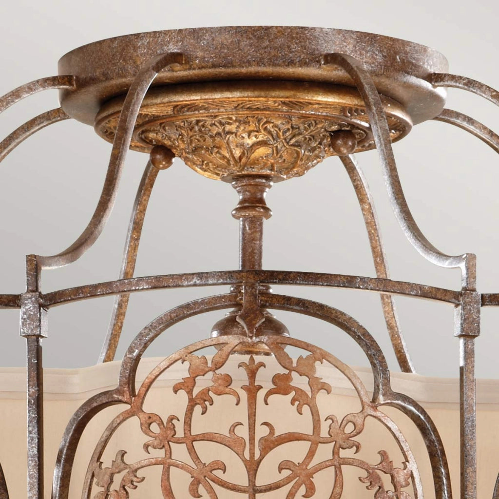 Plafoniera Feiss Marcella bronzo britannico 3xE27 60W Ø54cm