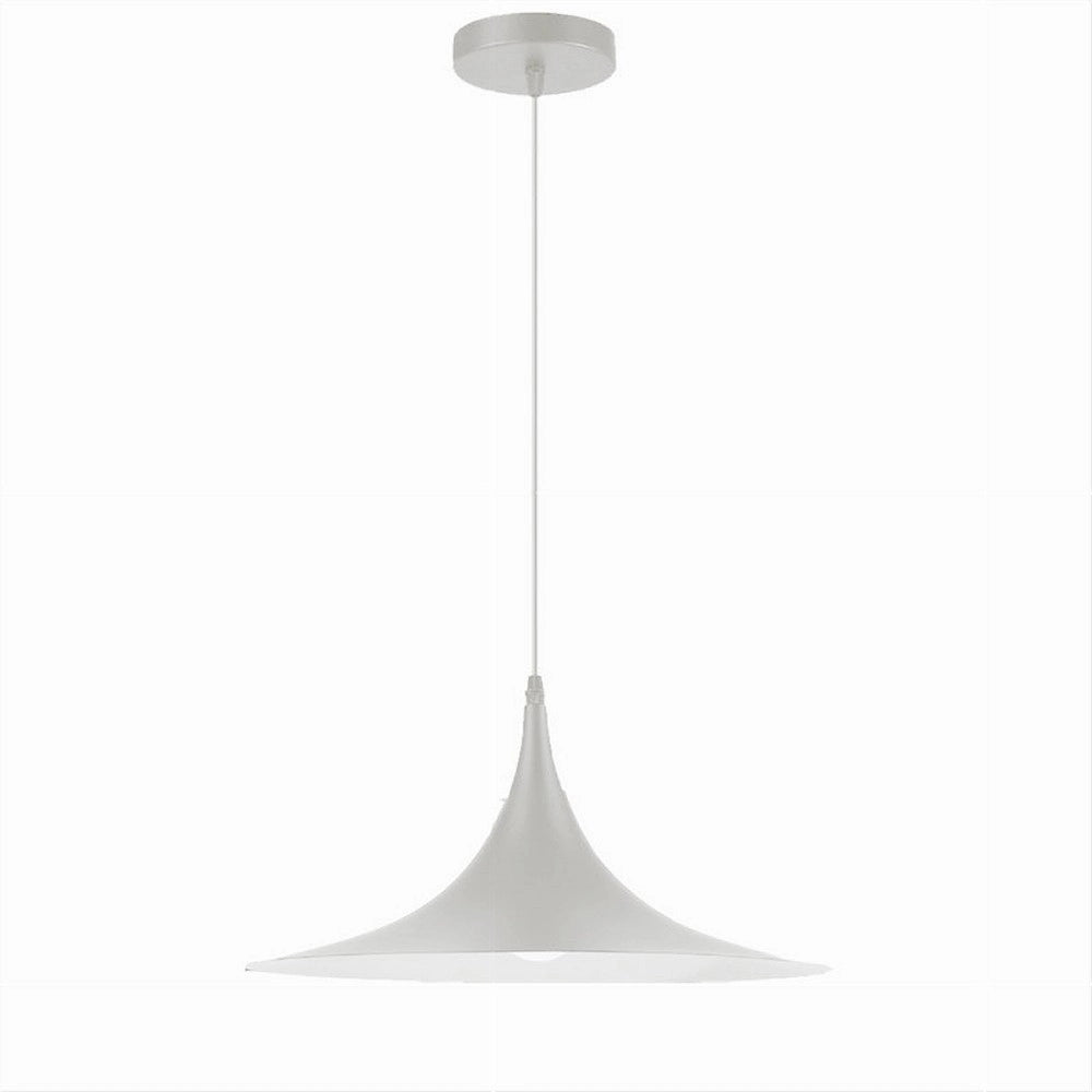 Trade Shop - Lampadario A Sospensione Stile Contemporaneo In Metallo Decorativo Luce E27 B98 - Bianco