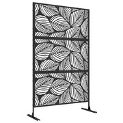 Paravento da Giardino in Acciaio ¨C Minimal ¨C 122x198cm Nero