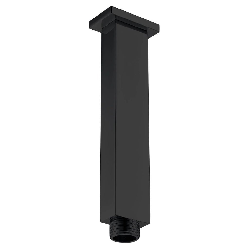 IMEX Staffa a soffitto quadrata in acciaio e ottone nero opaco per montaggio tubi a soffitto design resistente e funzionale modello Imex-BTC007-NG