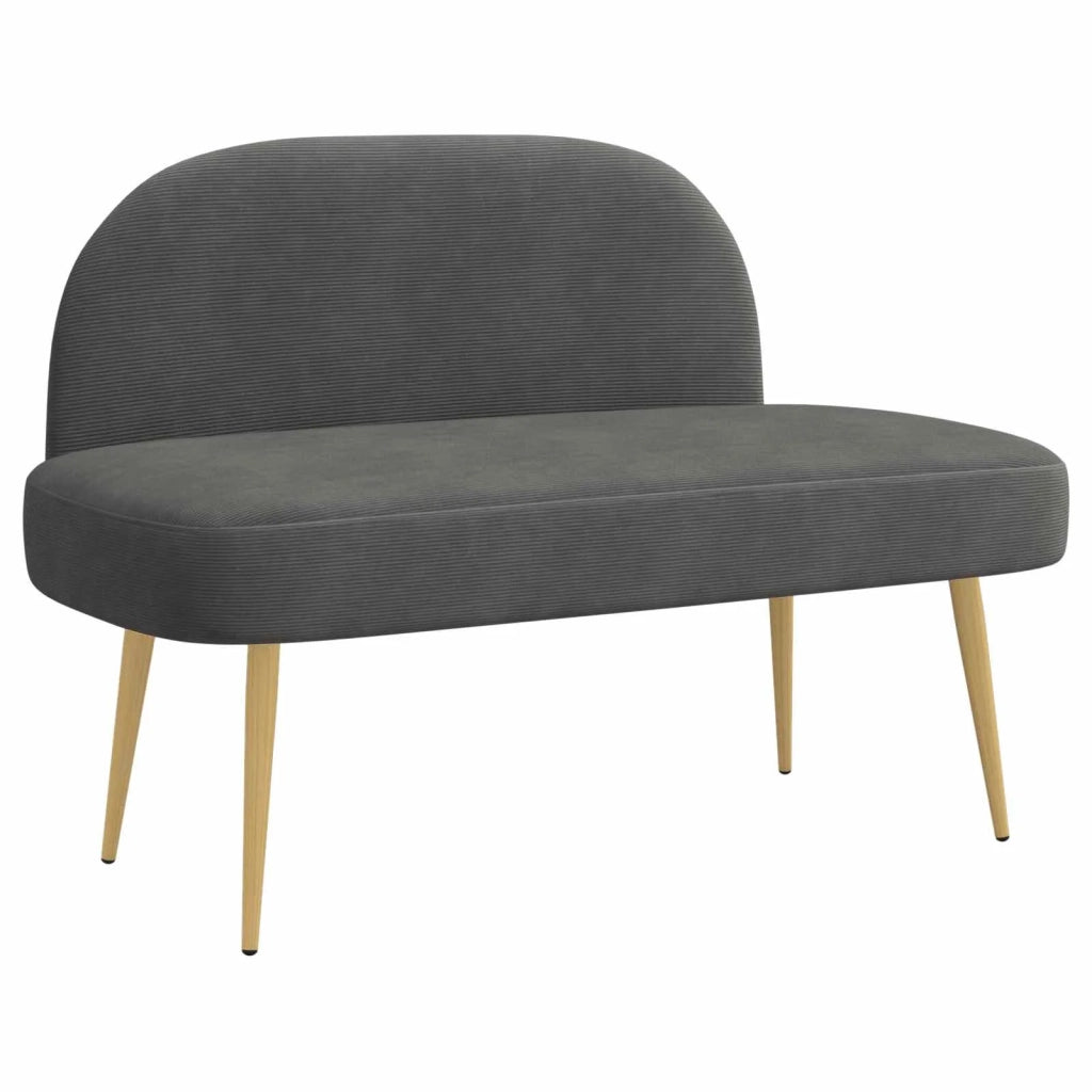 Panchina imbottita con schienale Grigio scuro 110 x 60 x 76 cm 42040777