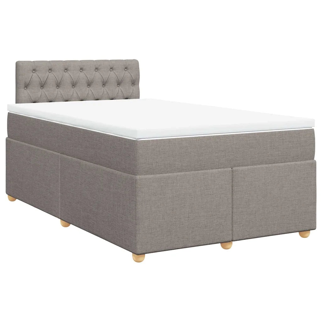 Giroletto a Molle con Materasso Tortora 120x190 cm in Tessuto 3286630