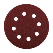KWB 491918 Disco Abrasivo Quick Stick per Levigatrice Orbitale 125 mm Grana 180 8 Fori 5 pezzi colore Marrone