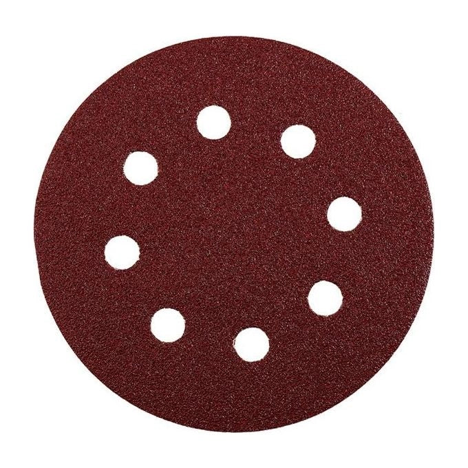 KWB 491918 Disco Abrasivo Quick Stick per Levigatrice Orbitale 125 mm Grana 180 8 Fori 5 pezzi colore Marrone