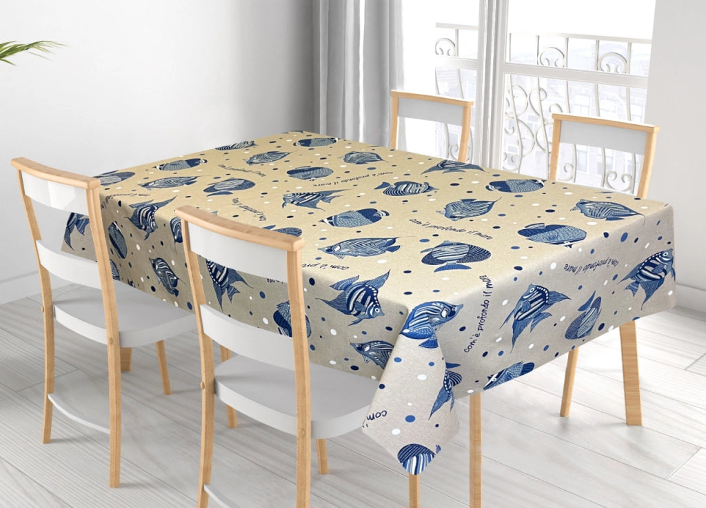 Tovaglia Per Salotto Cucina In Miros Misto Cotone Made In Italy Maldive RP - 140X360 - Maldive