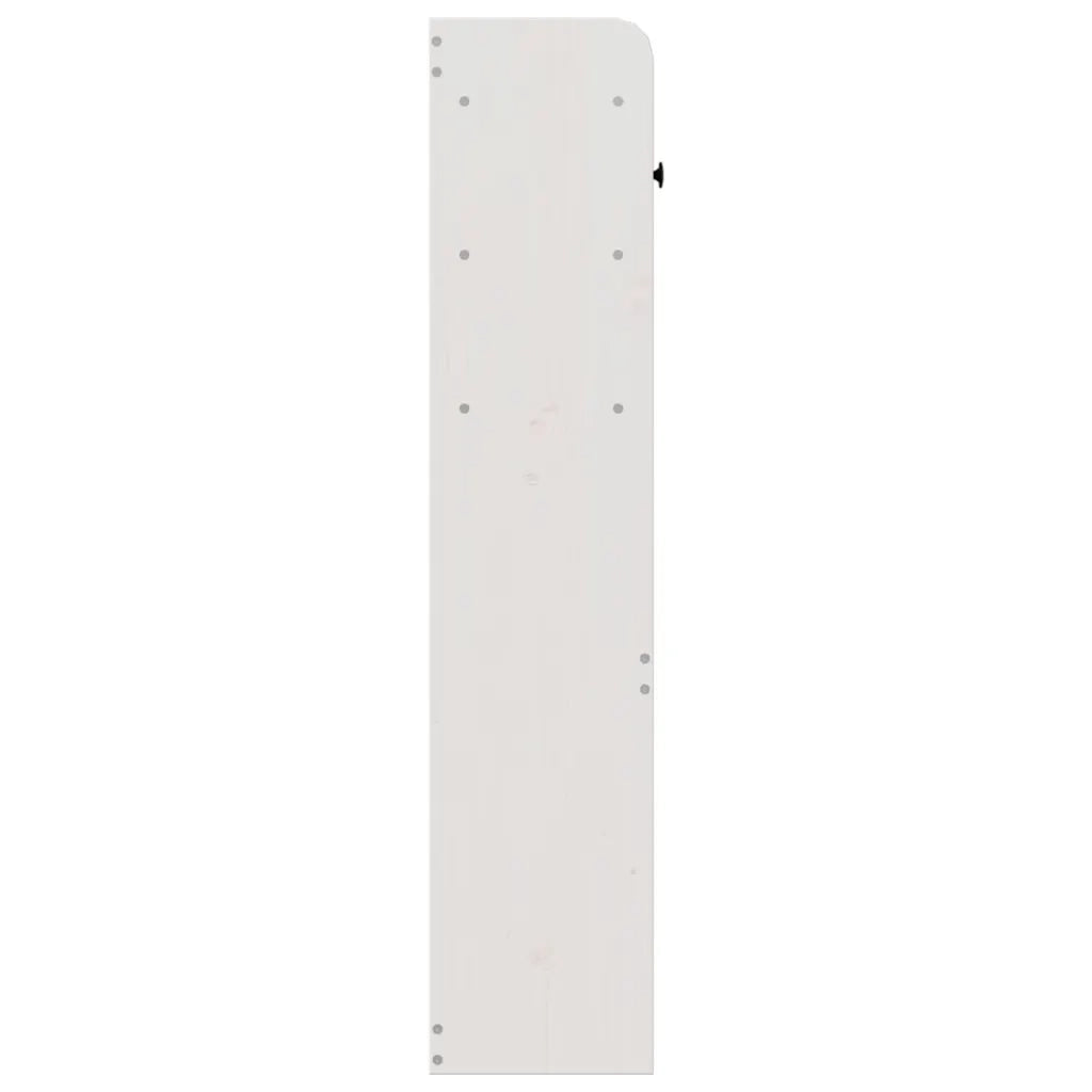 Testiera con Ripiani Bianca 150 cm in Legno Massello di Pino