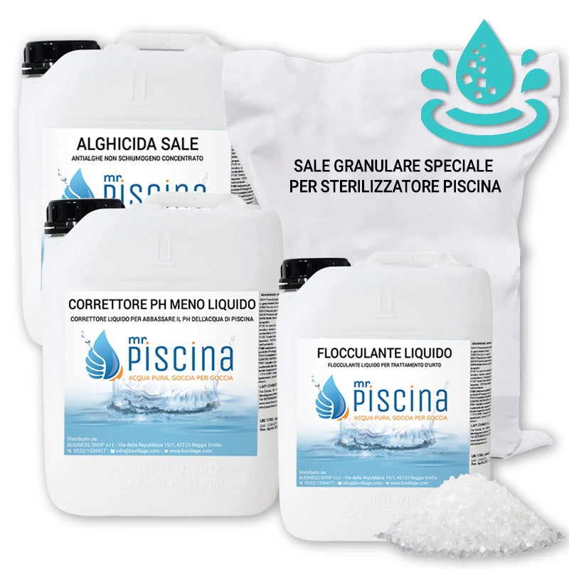 Kit mix per mantenimento piscina al SALE Volume piscina: Da 60 a 100 m³