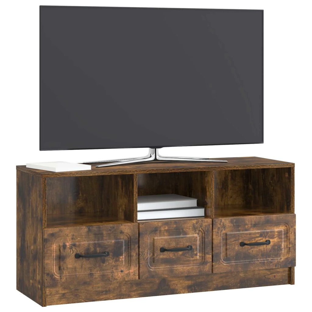 Mobile TV-Credenza per TV Rovere Fumo 102 x 34,5 x 47 cm Legno ingegnerizzato 690534