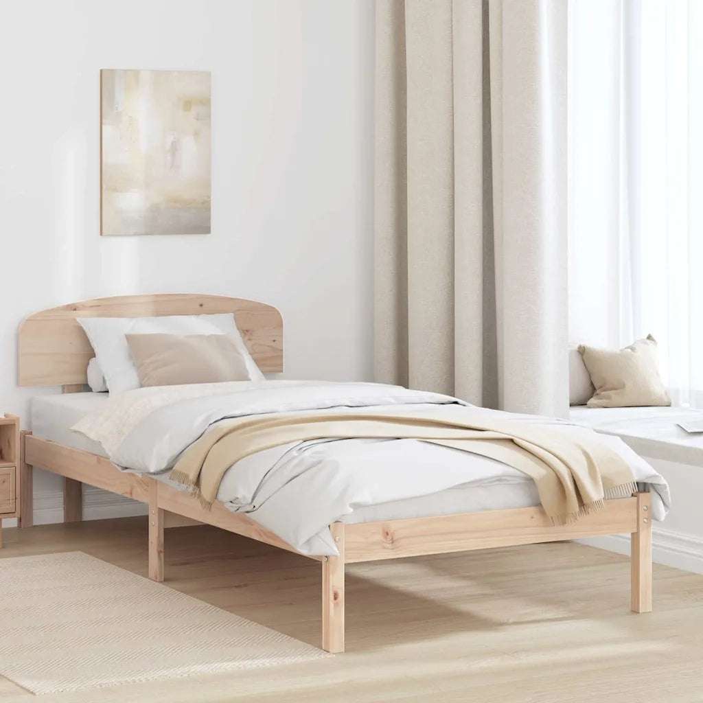 Letto singolo | Letto per adulti | Struttura del letto Naturale 90 x 200 cm Pino massello