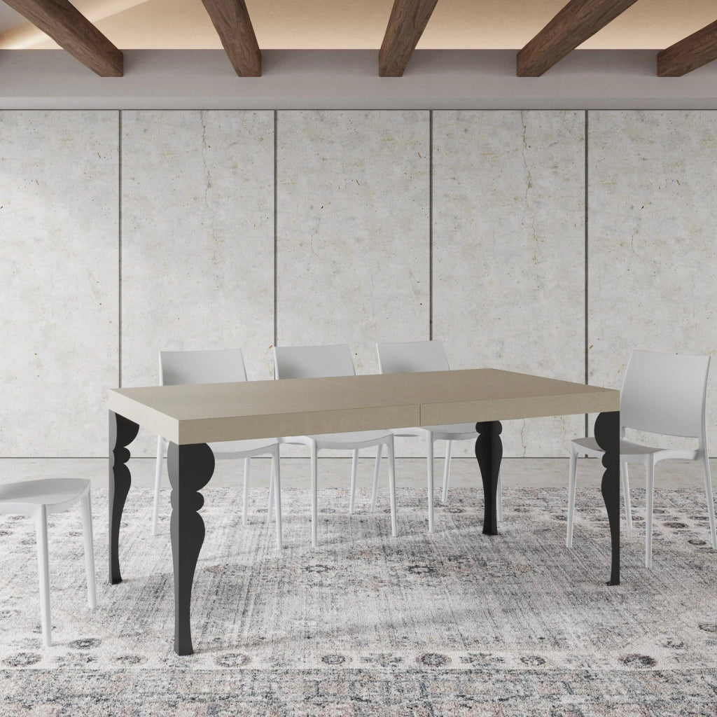 Tavolo Allungabile 200-460x90x77 cm Paxon Premium Cashmere Telaio Antracite