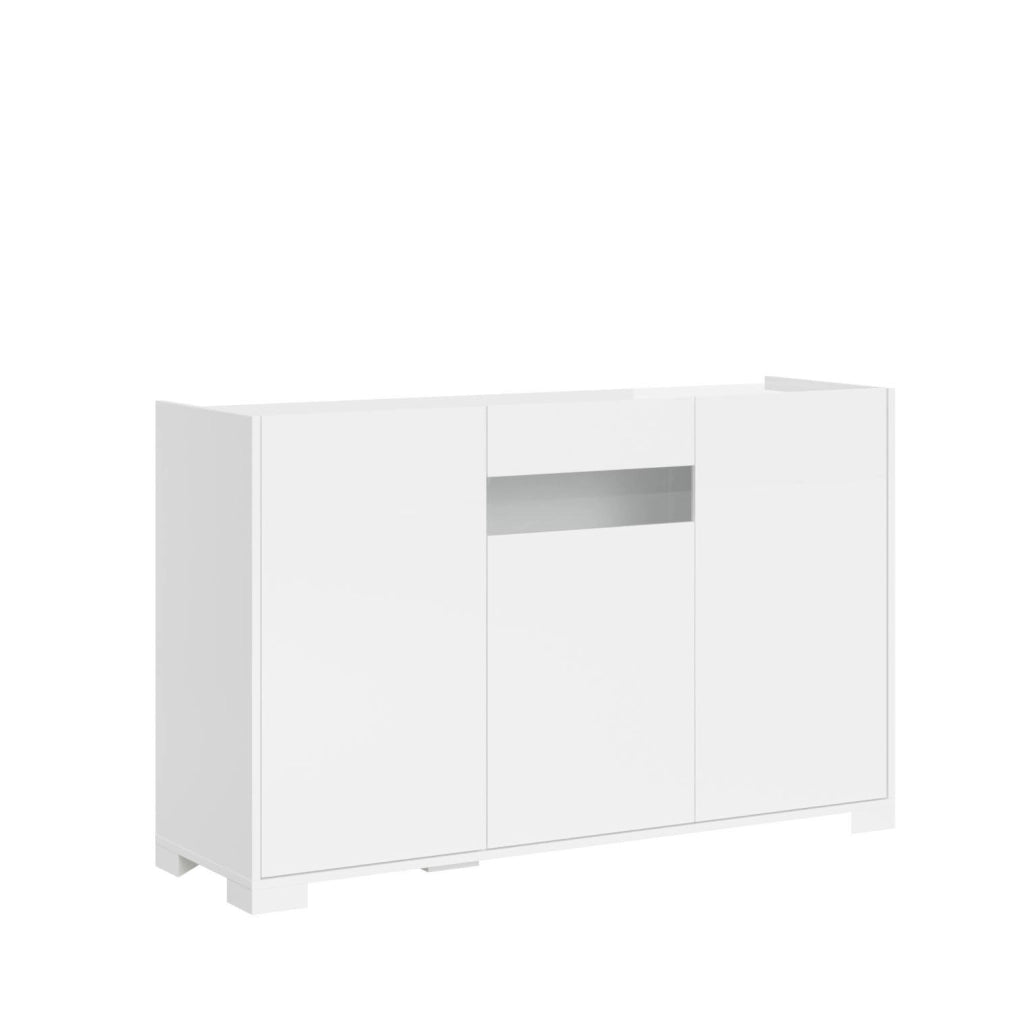 Madia 3 ante 130x40x81 cm bianco lucido - RIFLESSO