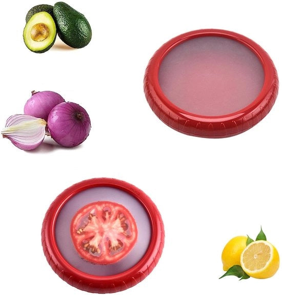 Contenitori per frutta e verdura riciclabili, 2-pack contenitori alimentari, contenitori alimentari con pellicola trasparente, scatole per la preparazione dei pasti per verdure