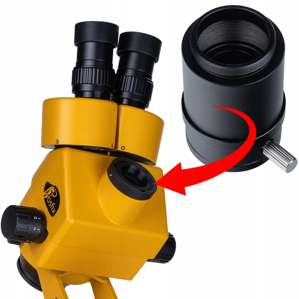 Mikroscopio Trinoculare Rosfix Neptune Pro – Zoom 7–45x con Fotocamera 51MP 4K, Lente Barlow 0.5x, Illuminatore LED 56x