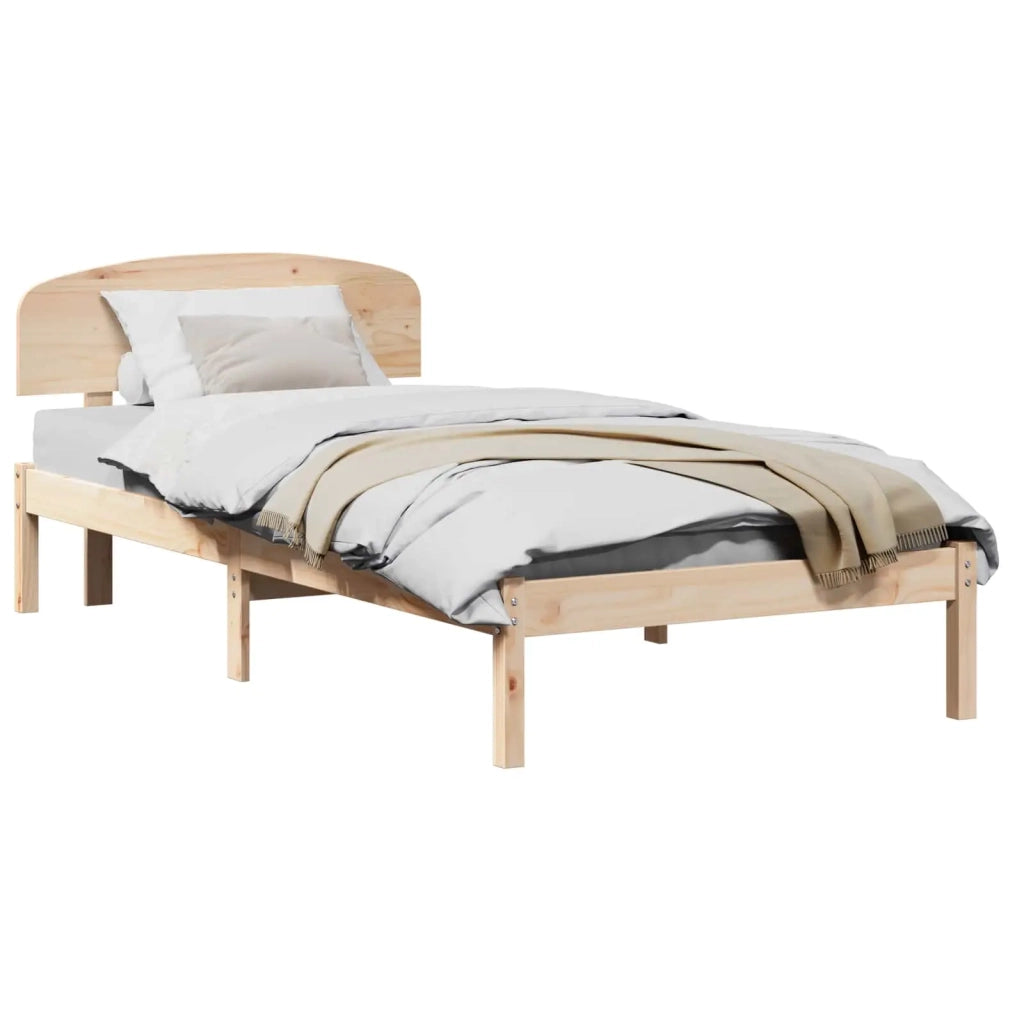 Struttura del letto Naturale 90 x 190 cm Pino massello 872086