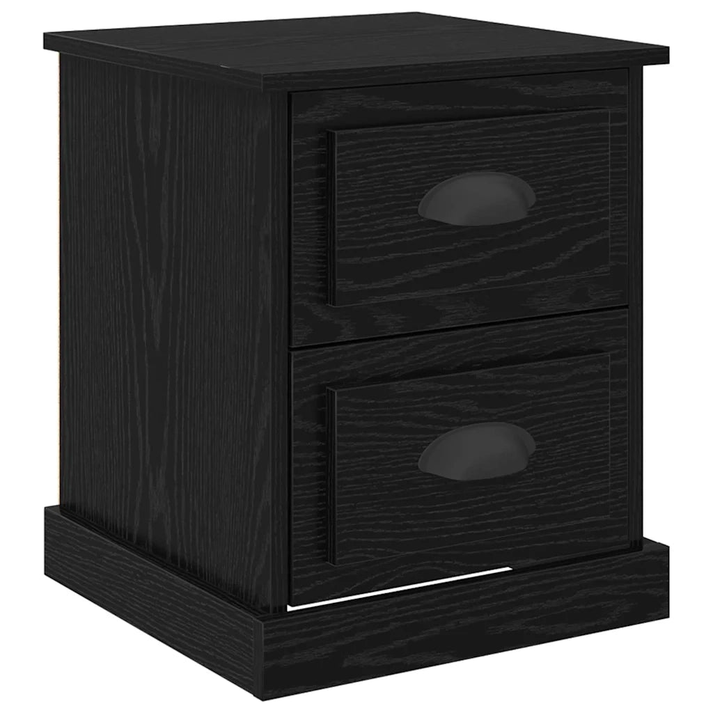 Armadio da Notte 2 pcs Rovere Nero 39 x 39 x 47.5 cm 881333