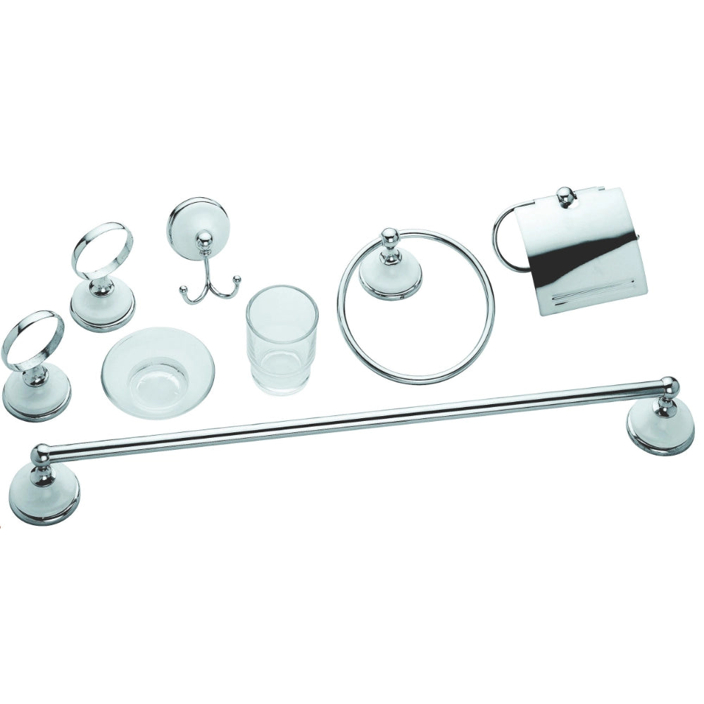 Accessori set bagno serie tic in inox cromato