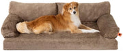 Sofa per cani ortopedico, grande, impermeabile, con imbottitura anti-stress per cuccioli, 105 x 70 x 30 cm (marrone, XL)