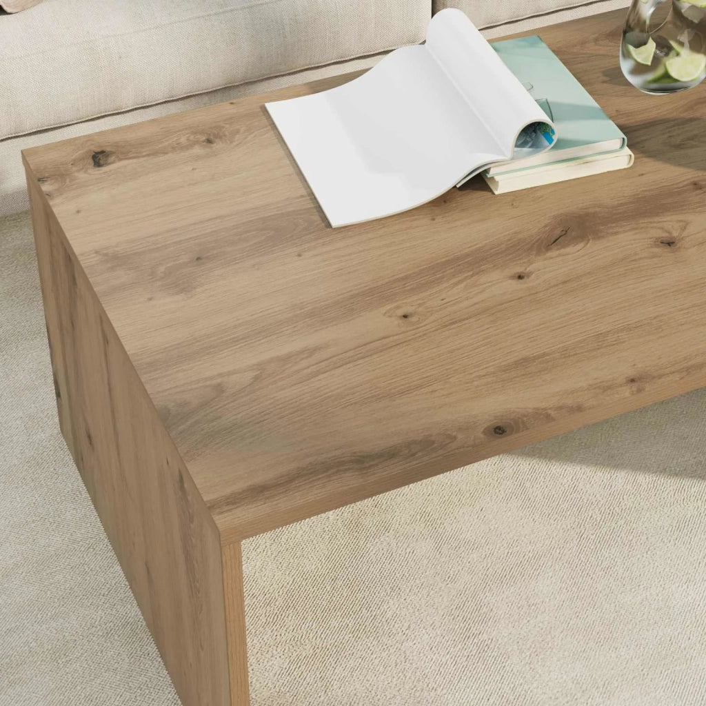 Tavolino da salotto Rovere artigianale 95 x 50 x 34 cm 8000171