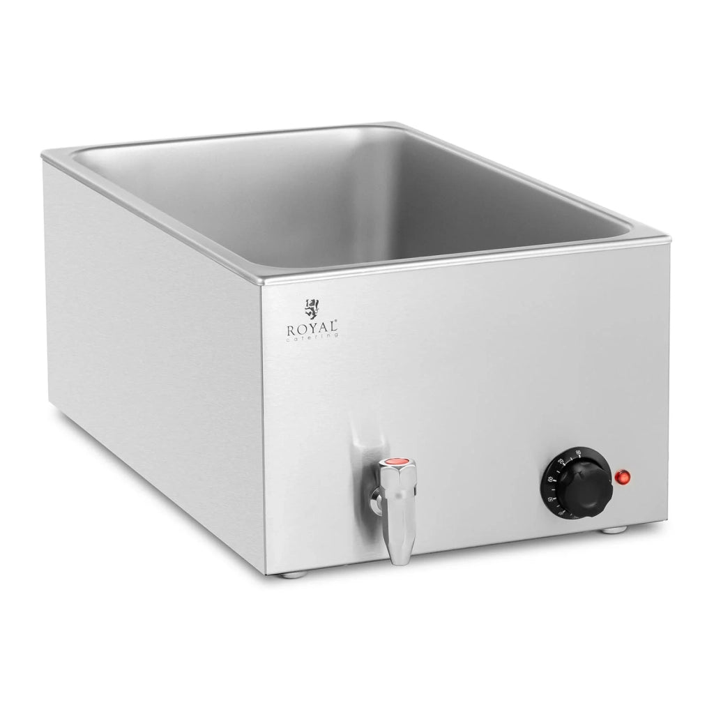 Scaldavivande/bagnomaria professionale da 600 watt con 1 rubinetto di scarico GN 1/1 (14_0004216)