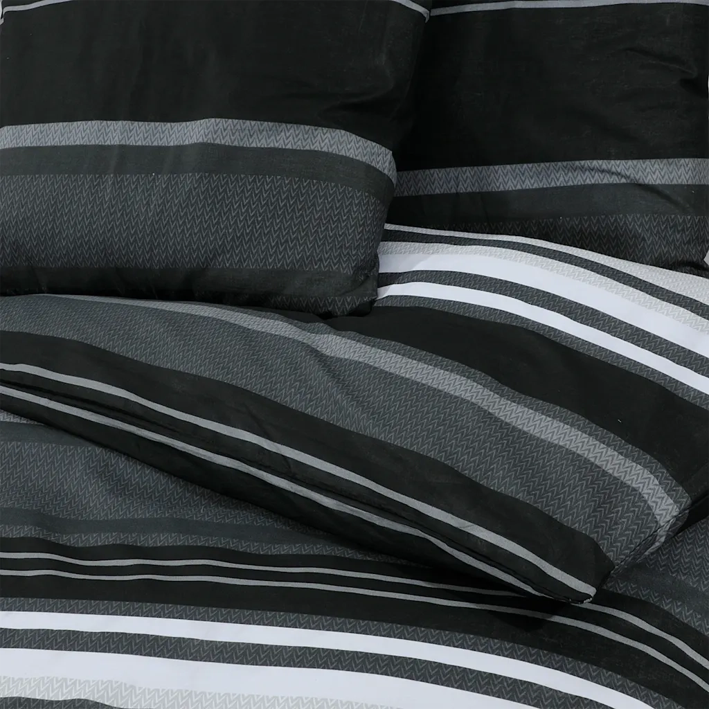 Set Copripiumino Nero e Bianco 200x200 cm in Cotone CFW9511546