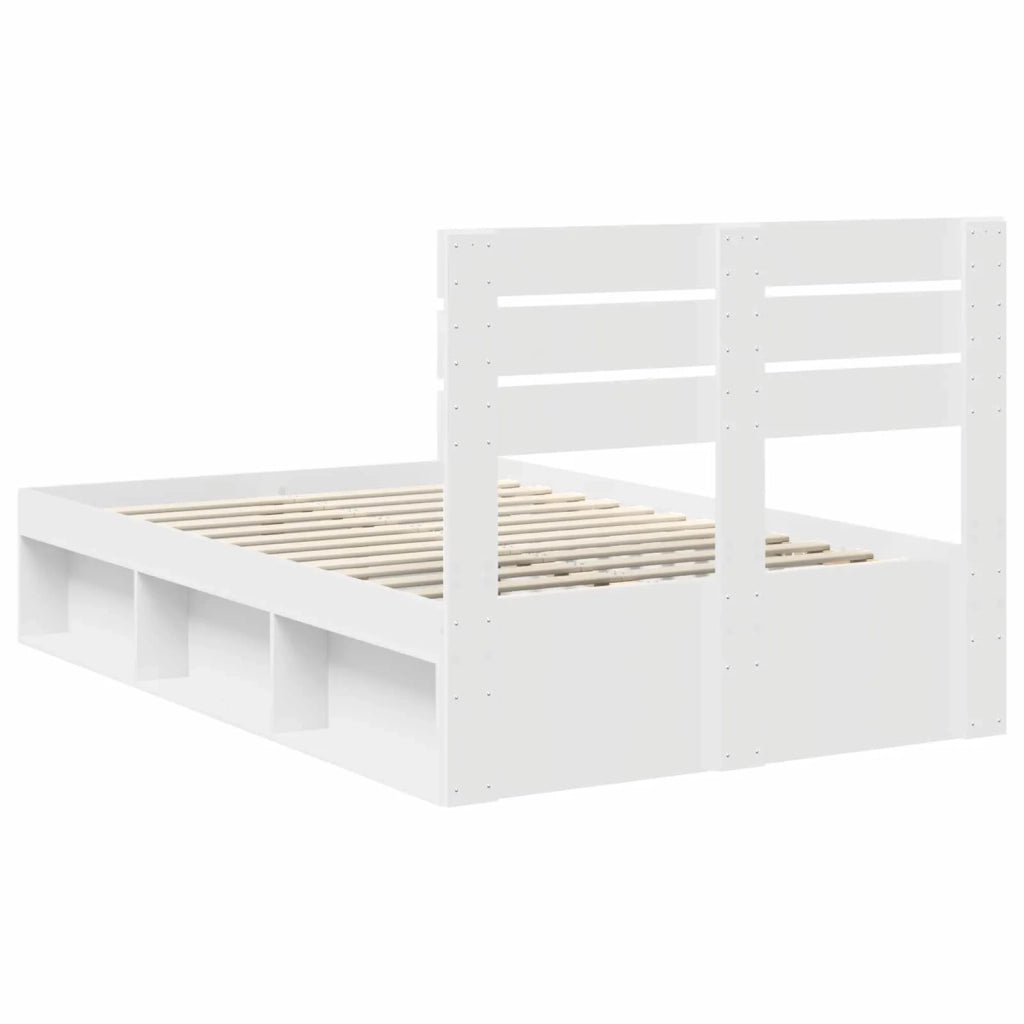 Letto matrimoniale | Letto per adulti | Struttura del letto Bianco 120 x 200 cm Pino massello