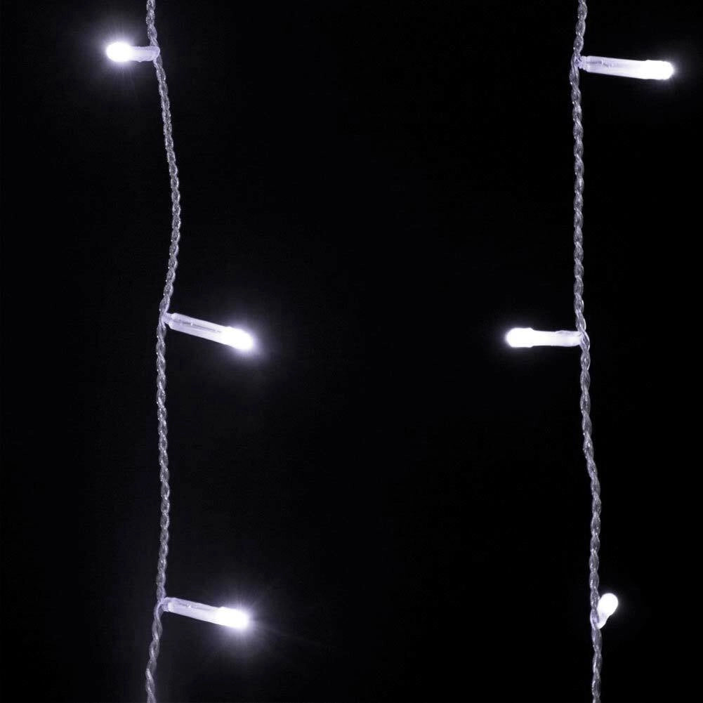 Tenda Luminosa Natalizia 96 LED Luce Bianco Freddo 3 METRI Esterno Luci Cavo 5mt