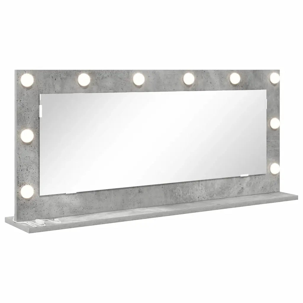Specchio da Vanit¨¤ Rettangolare Grigio cemento 100 x 45 x 18 cm
