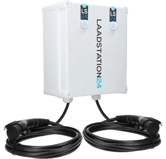 Caricatore elettrico da 2 x 3,7 kW tipo 2 con cavo fisso 5 metri - bianco (8718924263310)