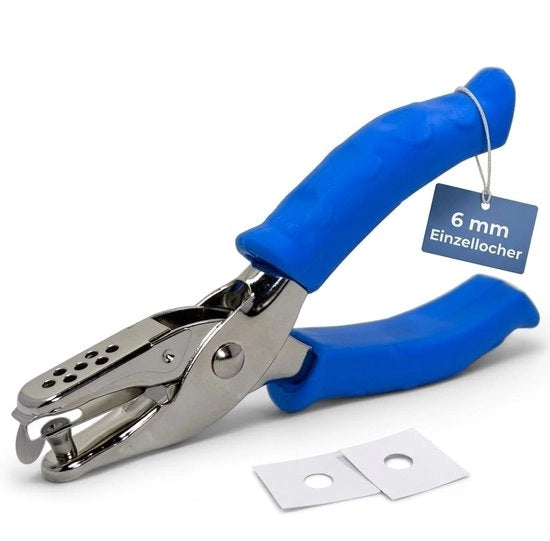 Puntatore a punte metalliche 6 mm - Maniglie antiscivolo - Per cartoline/foto/papier - Completo con finitura professionale - Progettato per un design compatto - Perforatrice