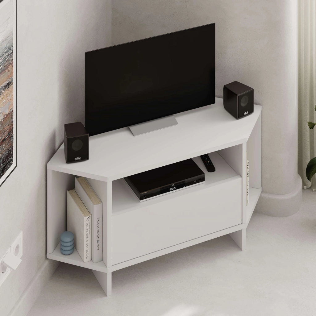 Porta TV in legno "Viva" - 95 x 35 x 45 cm - Bianco