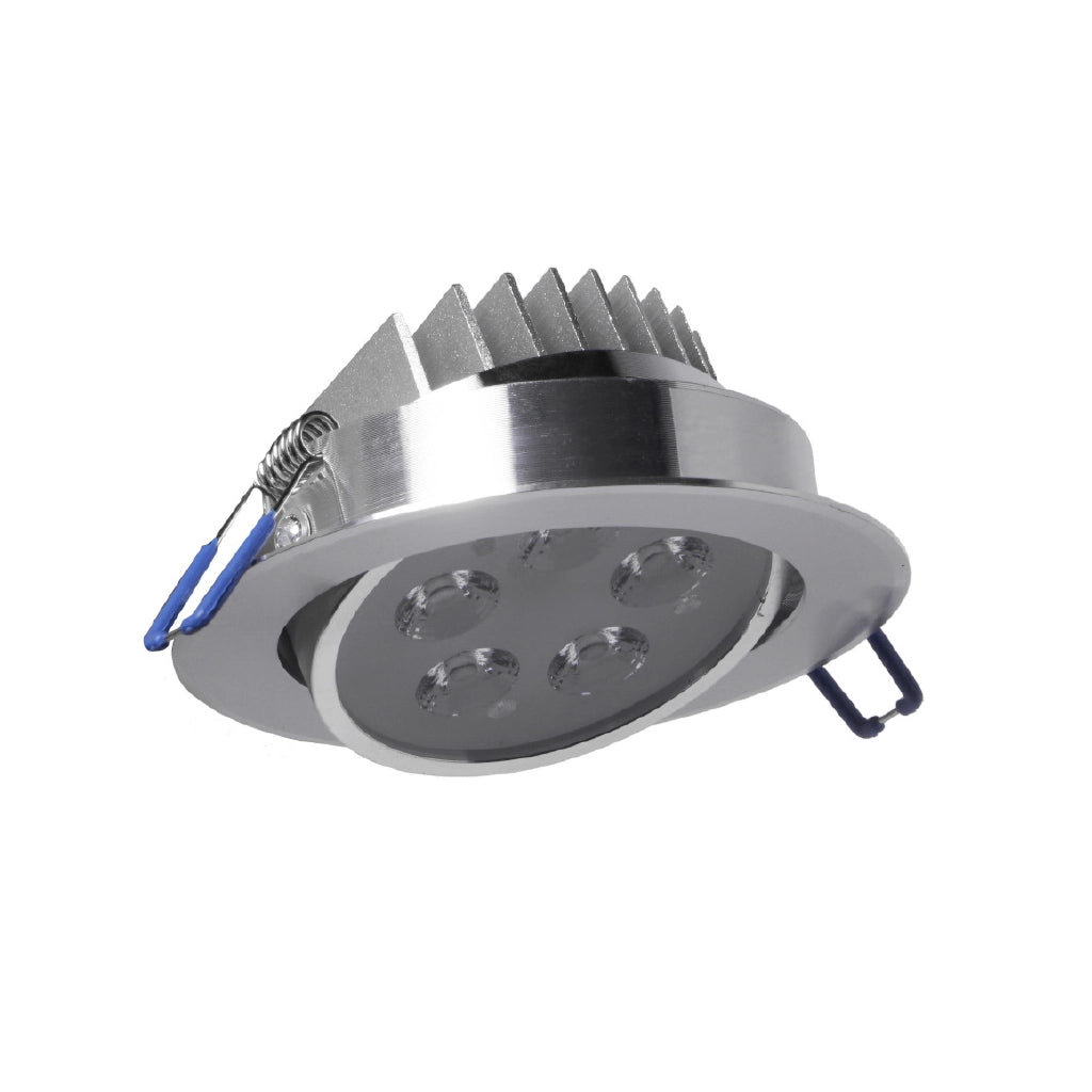 Faretto da incasso orientabile trasparente 5w 6000K luce fredda