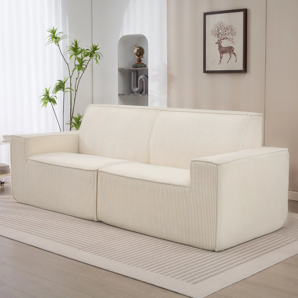 Divano 3 posti in velluto 230 cm ¨C Xylo ¨C beige