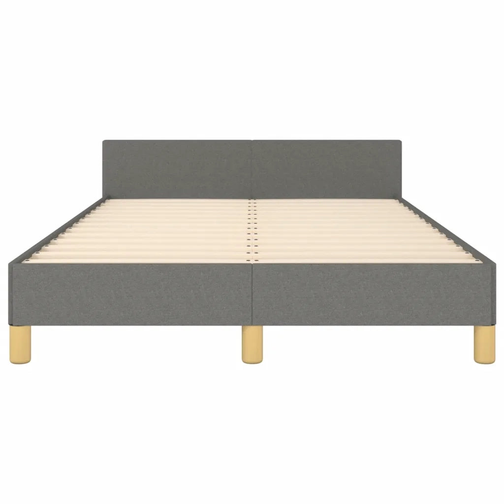 Giroletto senza Materasso-Struttura Letto Grigio Scuro 120x190 cm in Tessuto 815912