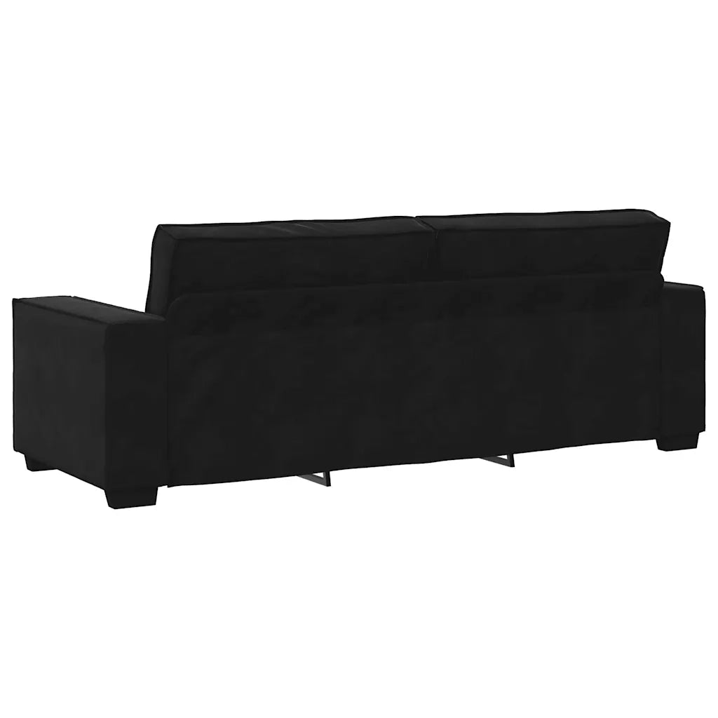 Set di Divani 3 pz con Cuscini Nero in Velluto 3324623
