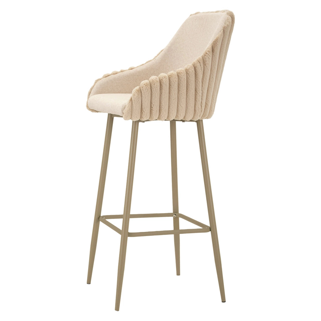 Spiti, Sgabello Imbottito, 52x46x111h cm Bianco Crema