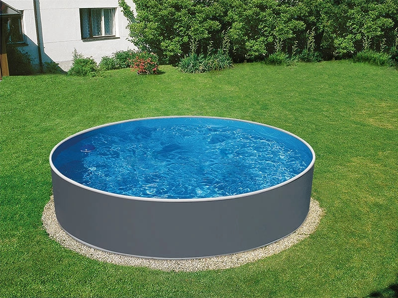 Azuro 4,6x1,2m GRAFITE / BIANCO, liner LAGOON spessore 0,5 mm - senza filtro, con fori fuori asse